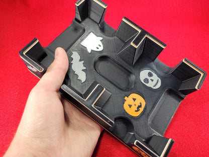 Halloween Playing Card Tray, Plastic: Choice of Bottom, Made in USA