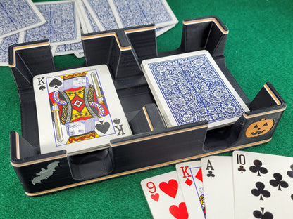 Halloween Playing Card Tray, Plastic: Choice of Bottom, Made in USA