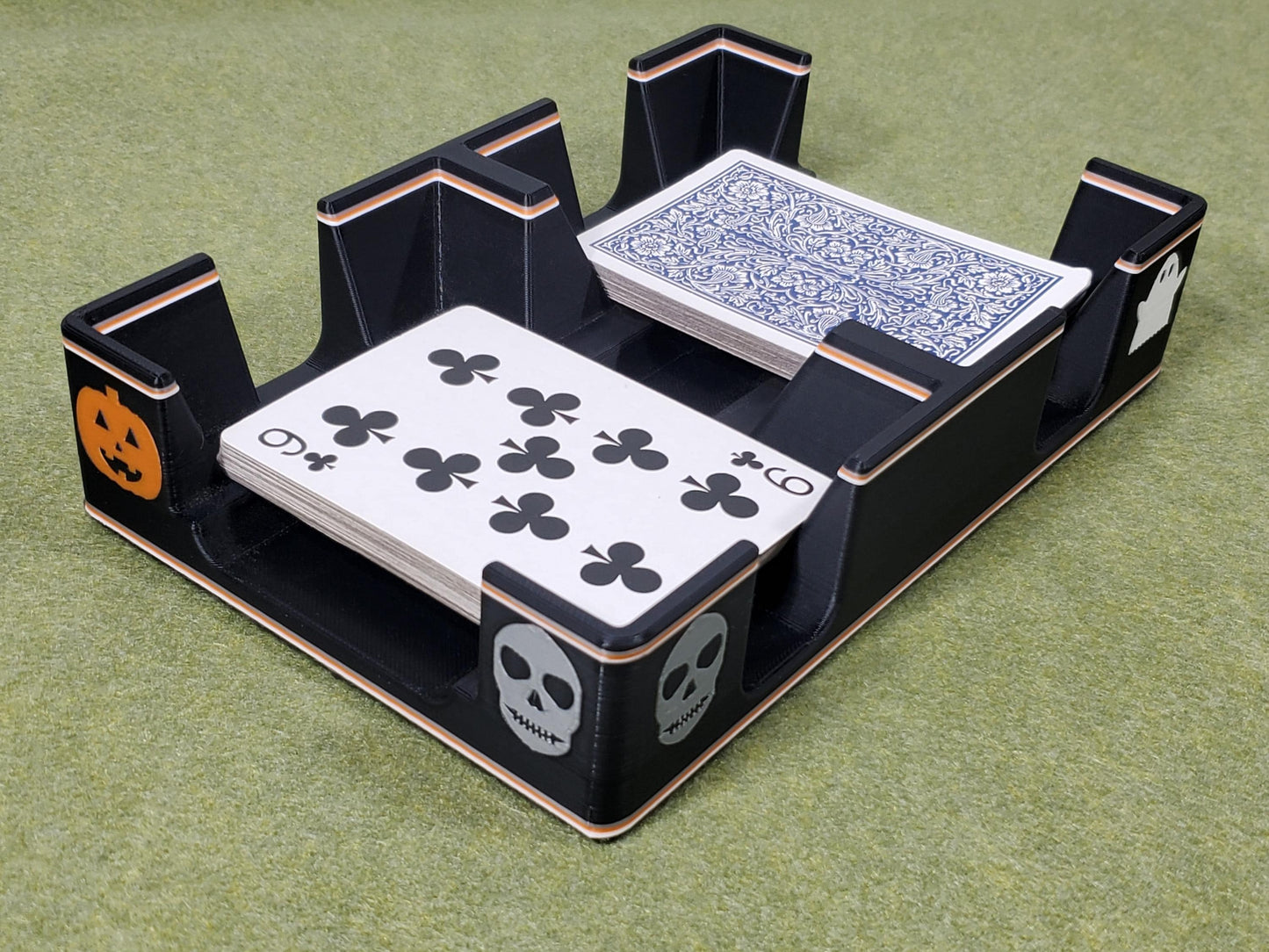Halloween Playing Card Tray, Plastic: Choice of Bottom, Made in USA