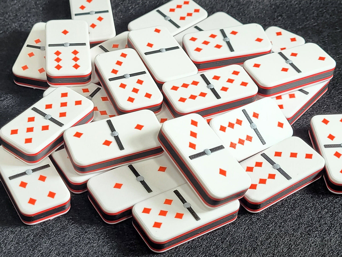 Personalized Dominoes Double 6 Set: Custom Photo or Text, Hearts/Spades/Clubs