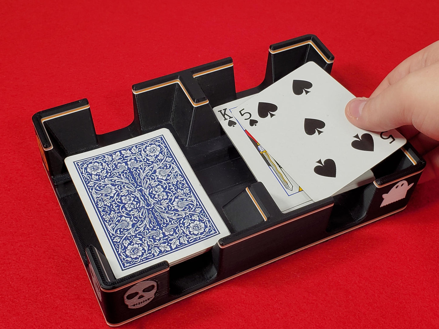 Halloween Playing Card Tray, Plastic: Choice of Bottom, Made in USA