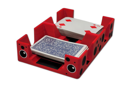Ladybug Playing Card Tray: Plastic, 2 Deck, Made in USA