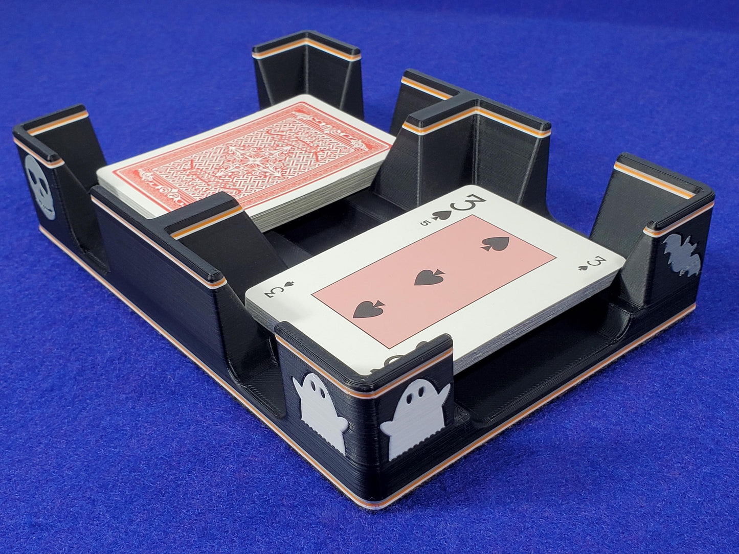 Halloween Playing Card Tray, Plastic: Choice of Bottom, Made in USA