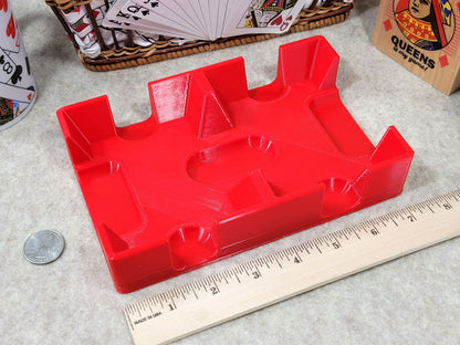 Red 2 Deck Playing Card Tray - Available in stationary, rotating or sliding
