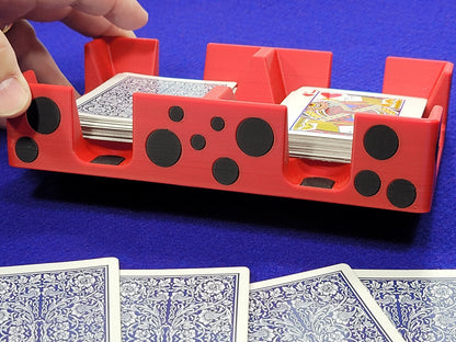 Ladybug Playing Card Tray: Plastic, 2 Deck, Made in USA