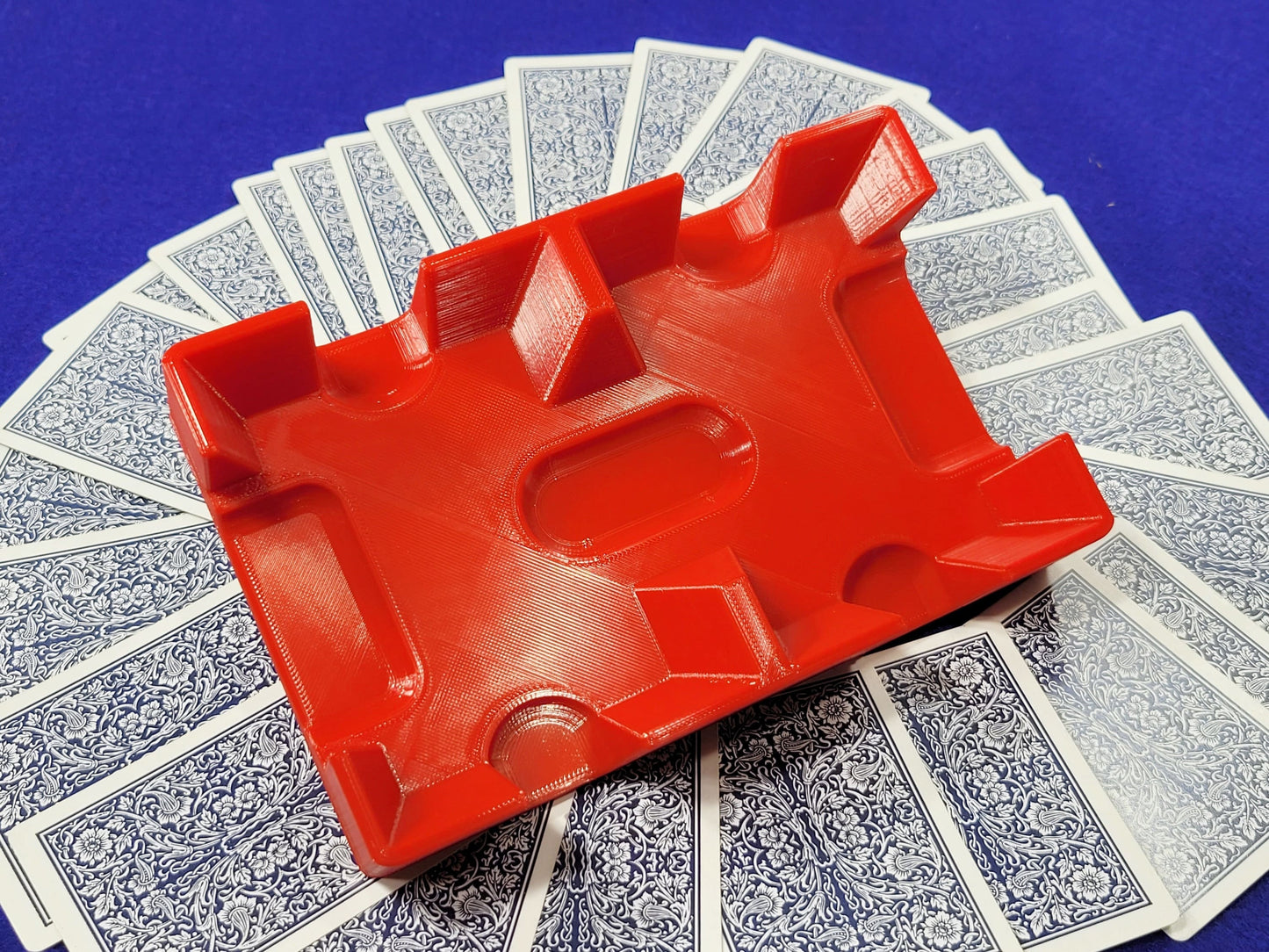Red 2 Deck Playing Card Tray - Available in stationary, rotating or sliding