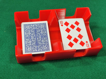 Red 2 Deck Playing Card Tray - Available in stationary, rotating or sliding