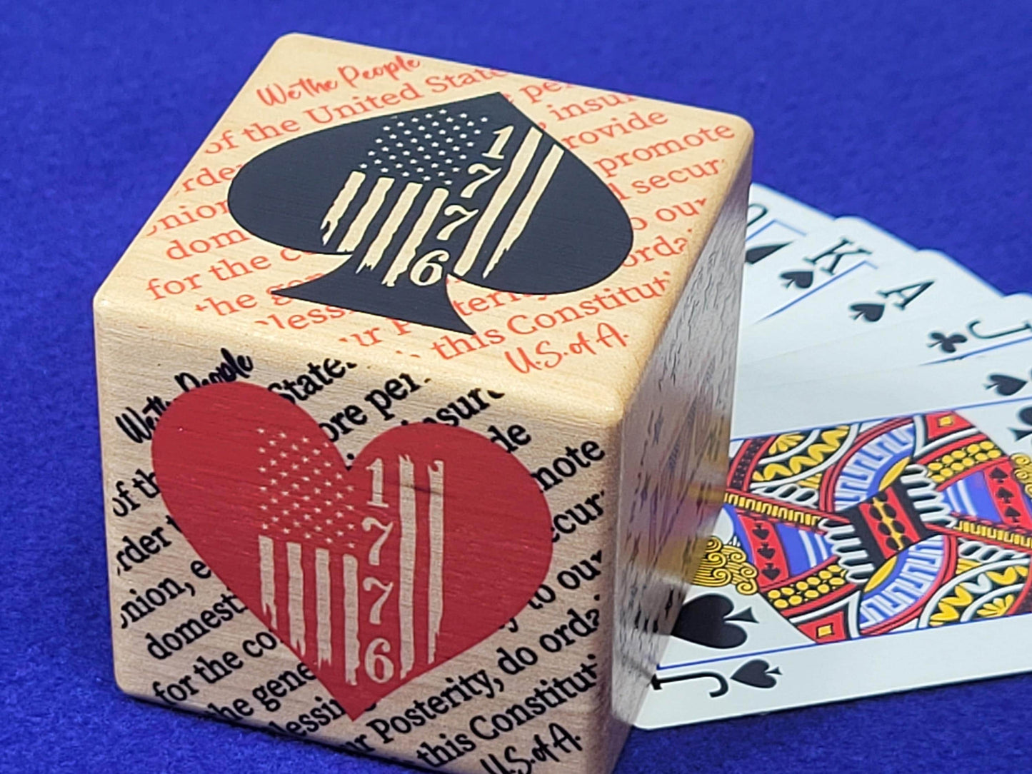 Patriotic Suited Card Game Marker: We the People Desk Decor