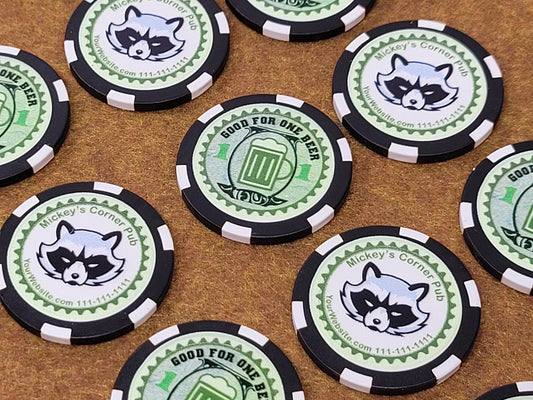 Custom Photo Drink Token Poker Chips: Personalized Bar & Wedding Favors