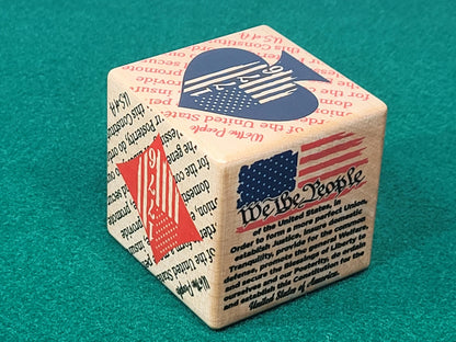 Patriotic Suited Card Game Marker: We the People Desk Decor