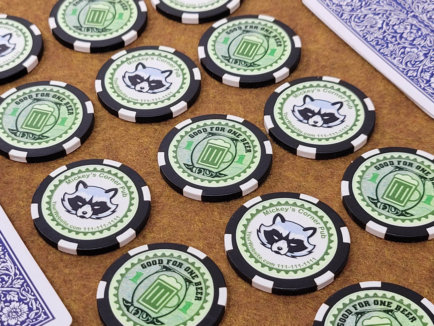 Custom Photo Drink Token Poker Chips: Personalized Bar & Wedding Favors