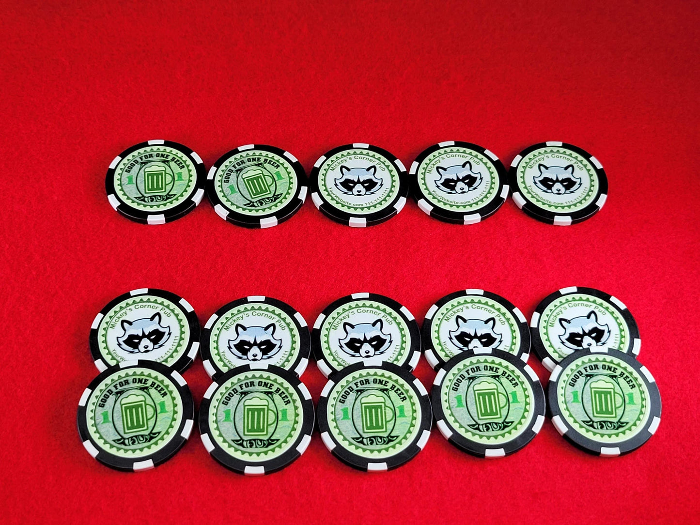 Custom Photo Drink Token Poker Chips: Personalized Bar & Wedding Favors