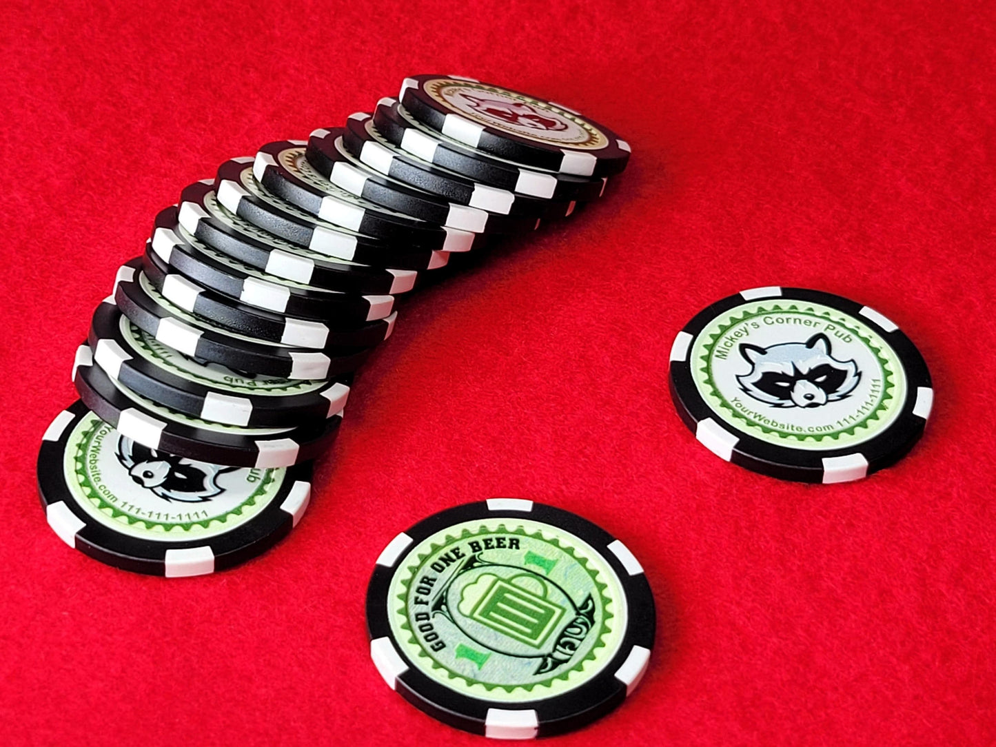 Custom Photo Drink Token Poker Chips: Personalized Bar & Wedding Favors