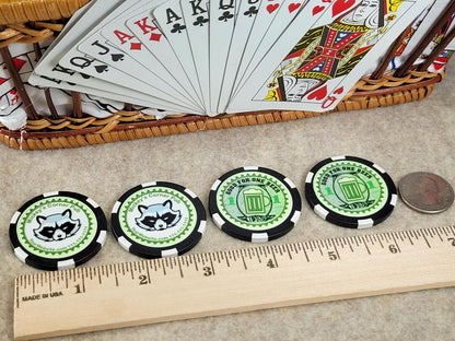 Custom Photo Drink Token Poker Chips: Personalized Bar & Wedding Favors