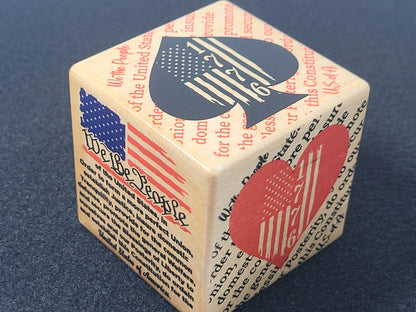 Patriotic Suited Card Game Marker: We the People Desk Decor