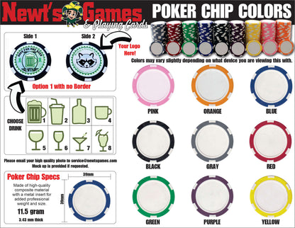 Custom Photo Drink Token Poker Chips: Personalized Bar & Wedding Favors