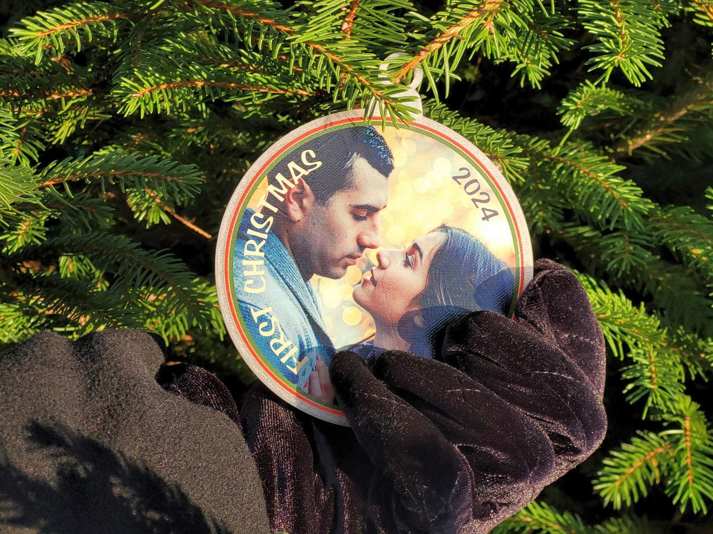 First Christmas Married Ornament: Personalized Mr. and Mrs. Playing Card Ornament