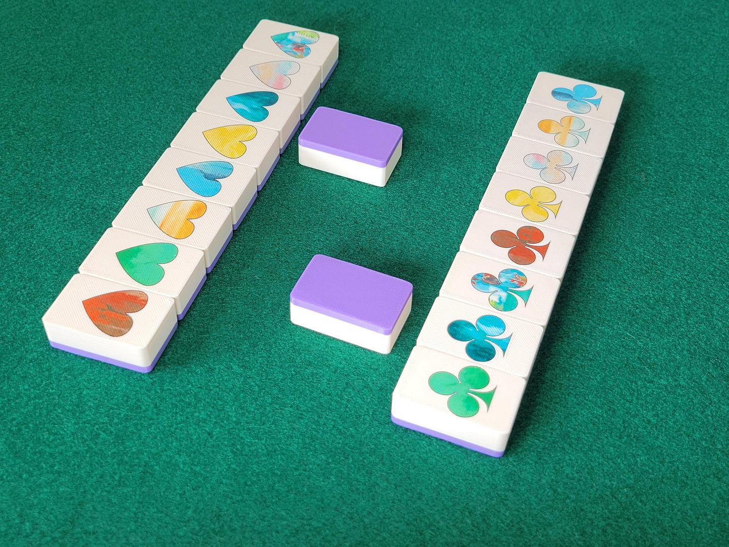 Seaside Escape Mahjong Tile Game: Hearts & Clubs, Made in USA