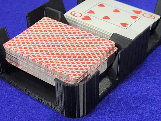 Pillared Design Two-Deck Card Tray: Clásico Brand, Plastic Playing Card Accessory