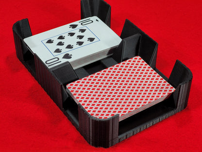 Pillared Design Two-Deck Card Tray: Clásico Brand, Plastic Playing Card Accessory