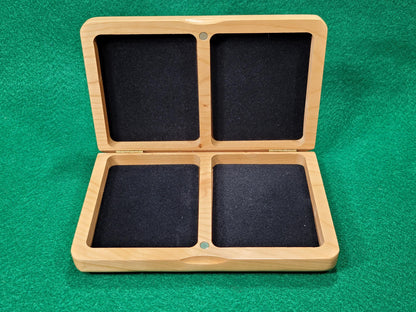 Solid Cherry Wood Playing Card Box: Personalized Canasta Gift - Made in USA