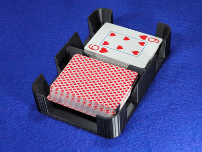 Pillared Design Two-Deck Card Tray: Clásico Brand, Plastic Playing Card Accessory