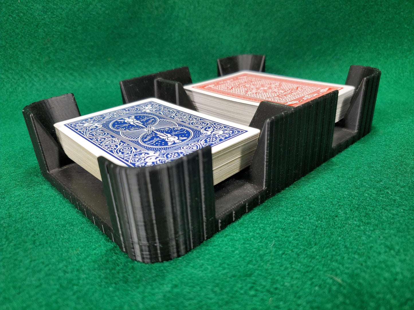 Pillared Design Two-Deck Card Tray: Clásico Brand, Plastic Playing Card Accessory