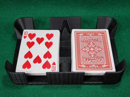 Pillared Design Two-Deck Card Tray: Clásico Brand, Plastic Playing Card Accessory