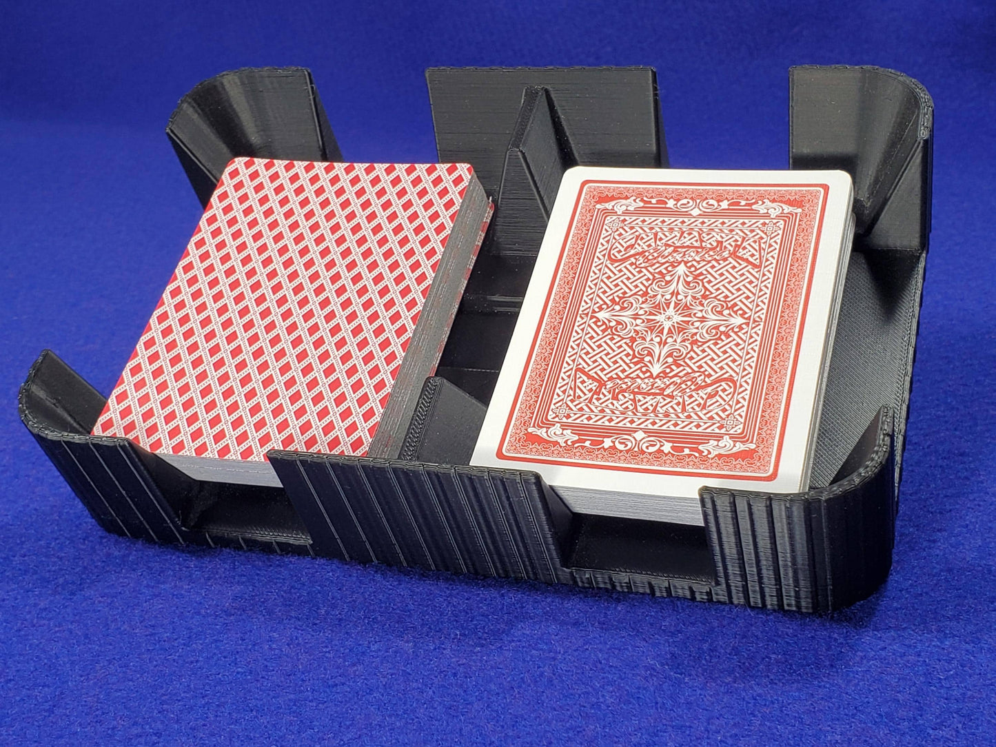 Pillared Design Two-Deck Card Tray: Clásico Brand, Plastic Playing Card Accessory