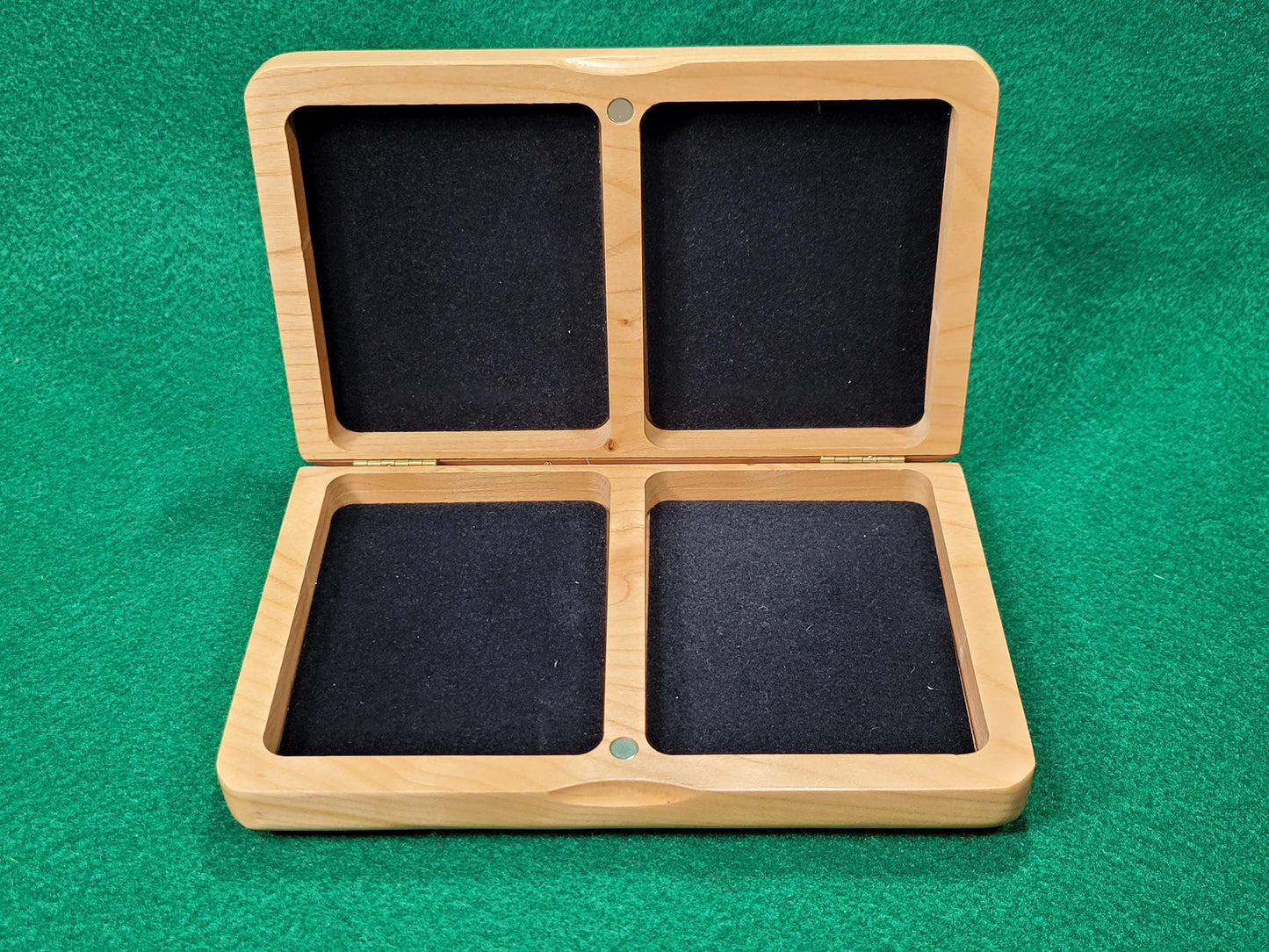 Solid Cherry Wood Playing Card Box: Personalized Pinochle Gift - Made in USA