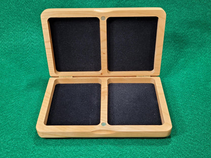 Solid Cherry Wood Playing Card Box: Personalized Pinochle Gift - Made in USA