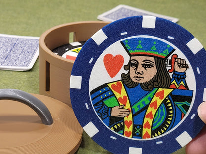 Casino Poker Chip Coasters: Playing Card - Jacks, Queens, Kings