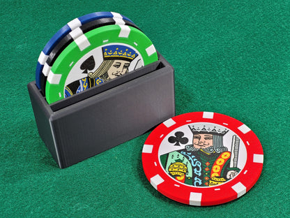 Casino Poker Chip Coasters: Playing Card - Jacks, Queens, Kings
