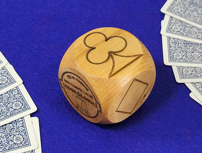 Engraved Wood Trump Marker: Minimalist Wild West Poker Decor