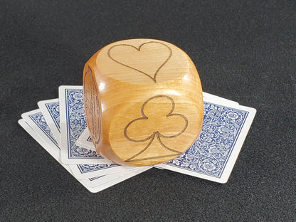 Engraved Wood Trump Marker: Minimalist Wild West Poker Decor