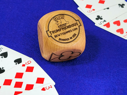 Engraved Wood Trump Marker: Minimalist Wild West Poker Decor