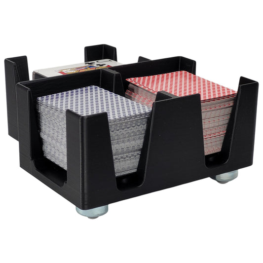 Gliding Playing Card Tray: Heavy duty nylon balls help it slide across surfaces for card games - Updated Design!