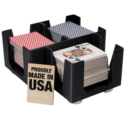 Gliding Playing Card Tray: Heavy duty nylon balls help it slide across surfaces for card games - Updated Design!