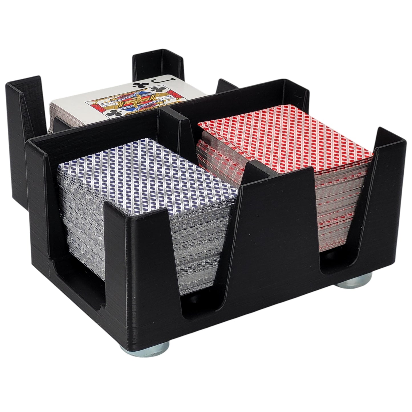 Gliding Playing Card Tray: Heavy duty nylon balls help it slide across surfaces for card games - Updated Design!