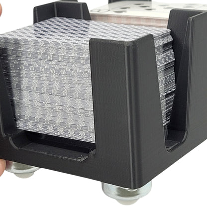 Gliding Playing Card Tray: Heavy duty nylon balls help it slide across surfaces for card games - Updated Design!