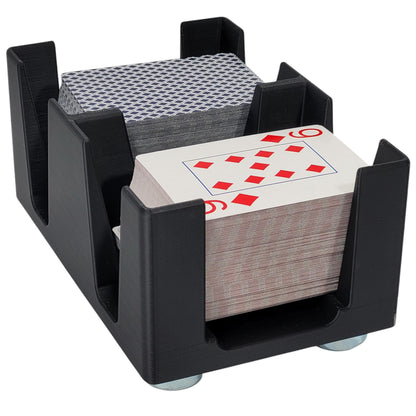 Gliding Playing Card Tray: Heavy duty nylon balls help it slide across surfaces for card games - Updated Design!