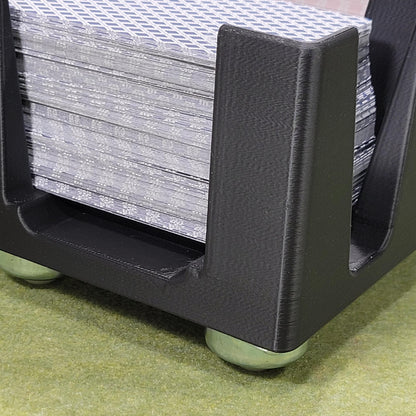 Gliding Playing Card Tray: Heavy duty nylon balls help it slide across surfaces for card games - Updated Design!