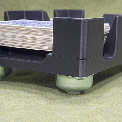 Gliding Playing Card Tray: Heavy duty nylon balls help it slide across surfaces for card games - Updated Design!