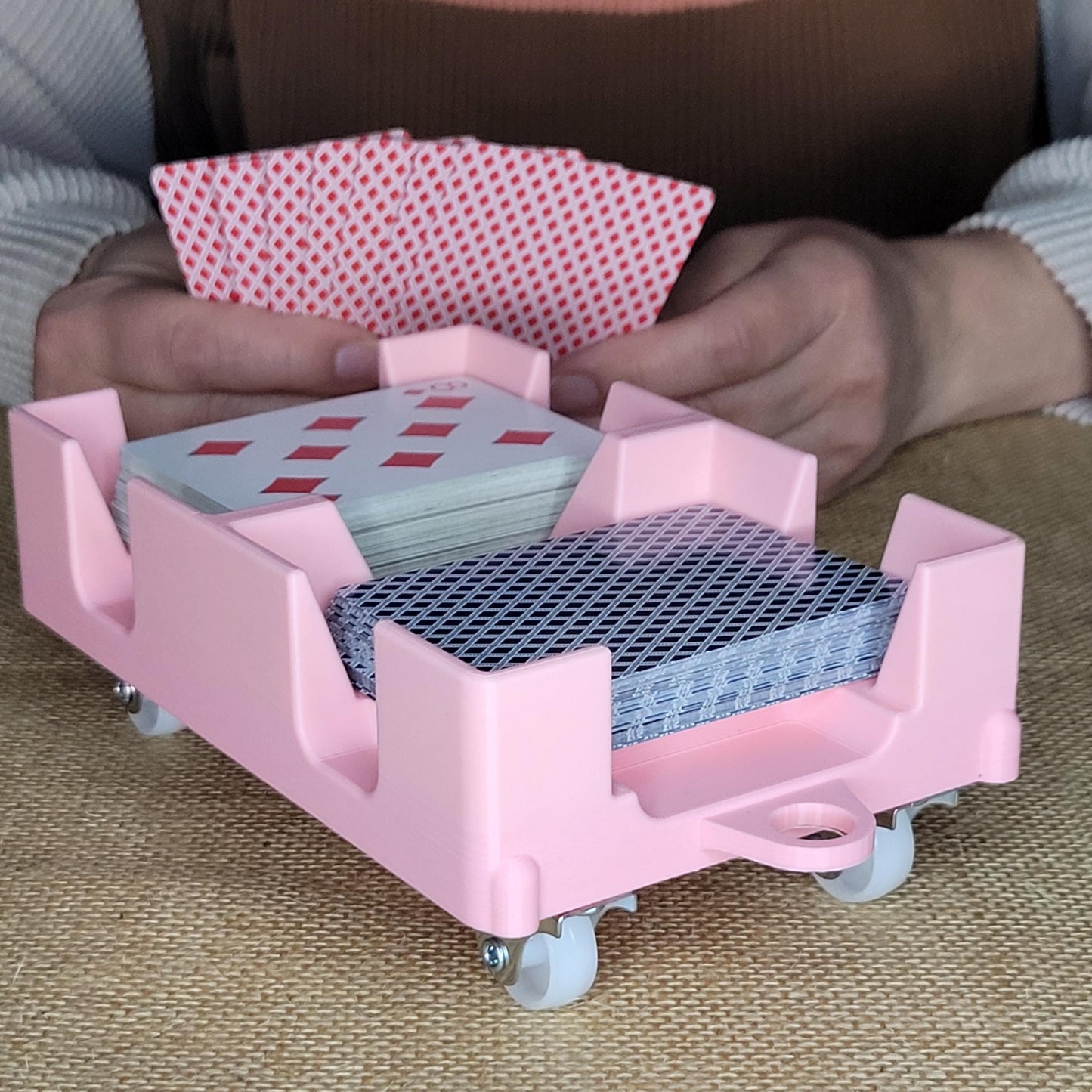 Cruising Trolley Playing Card Tray: Connectable, Rolling Card Game Organizer