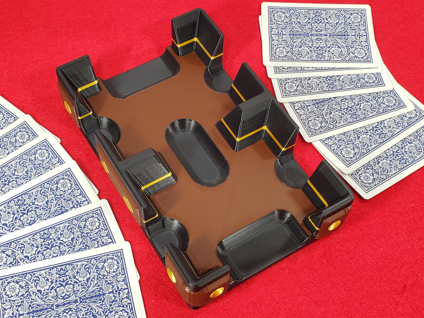 Rustic Gold or Silver Style Playing Card Tray: Add Hand Gild, or Faux Anaconda Bottom