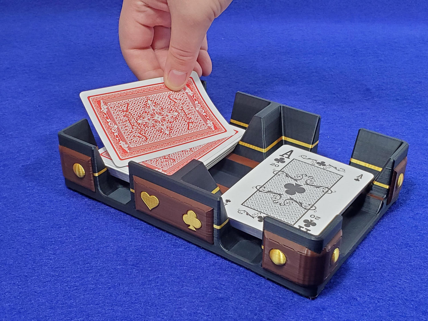Rustic Gold or Silver Style Playing Card Tray: Add Hand Gild, or Faux Anaconda Bottom
