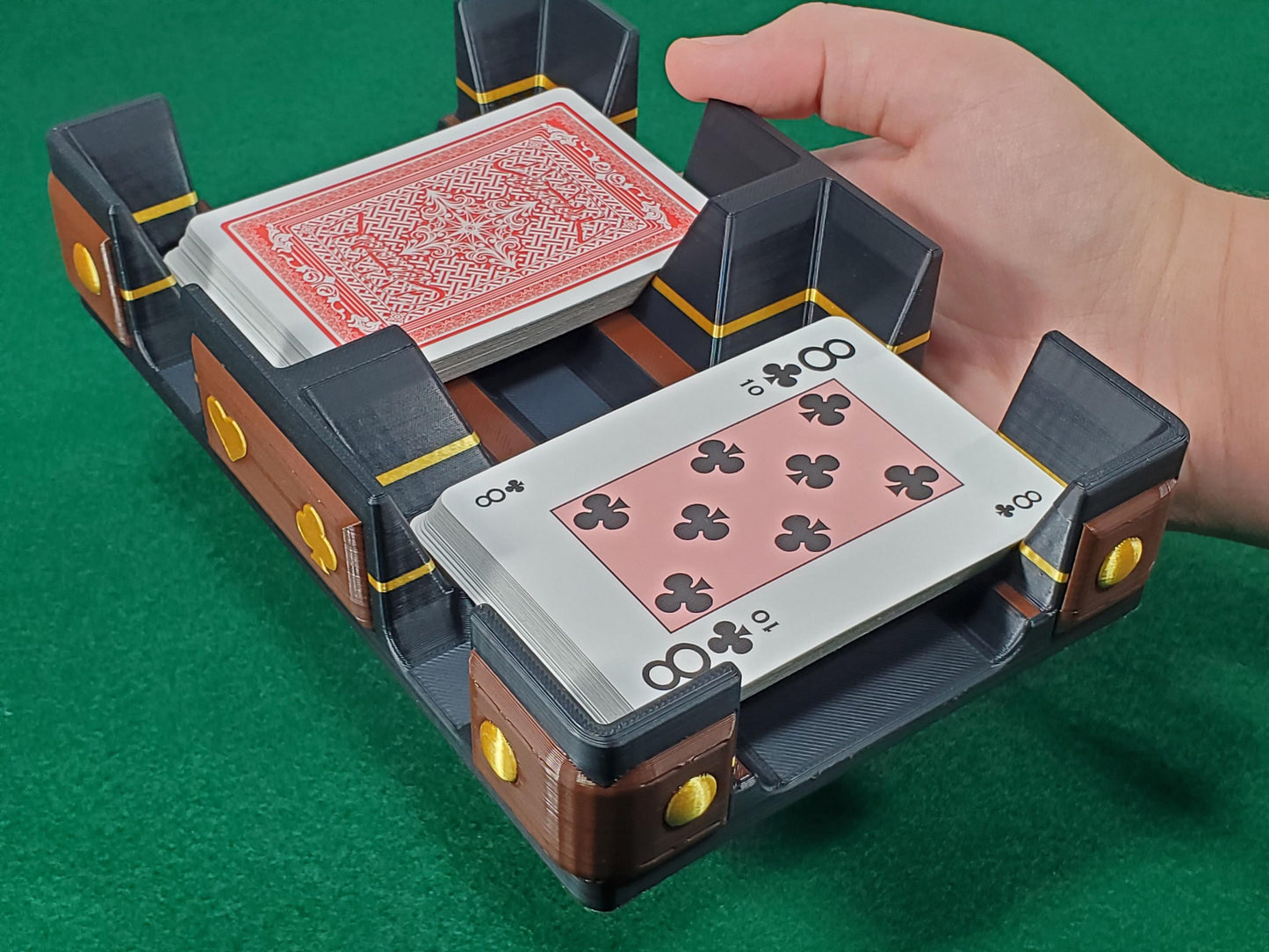Rustic Gold or Silver Style Playing Card Tray: Add Hand Gild, or Faux Anaconda Bottom