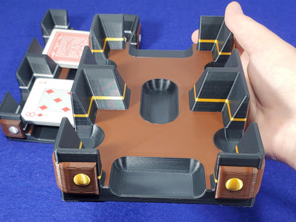 Rustic Gold or Silver Style Playing Card Tray: Add Hand Gild, or Faux Anaconda Bottom