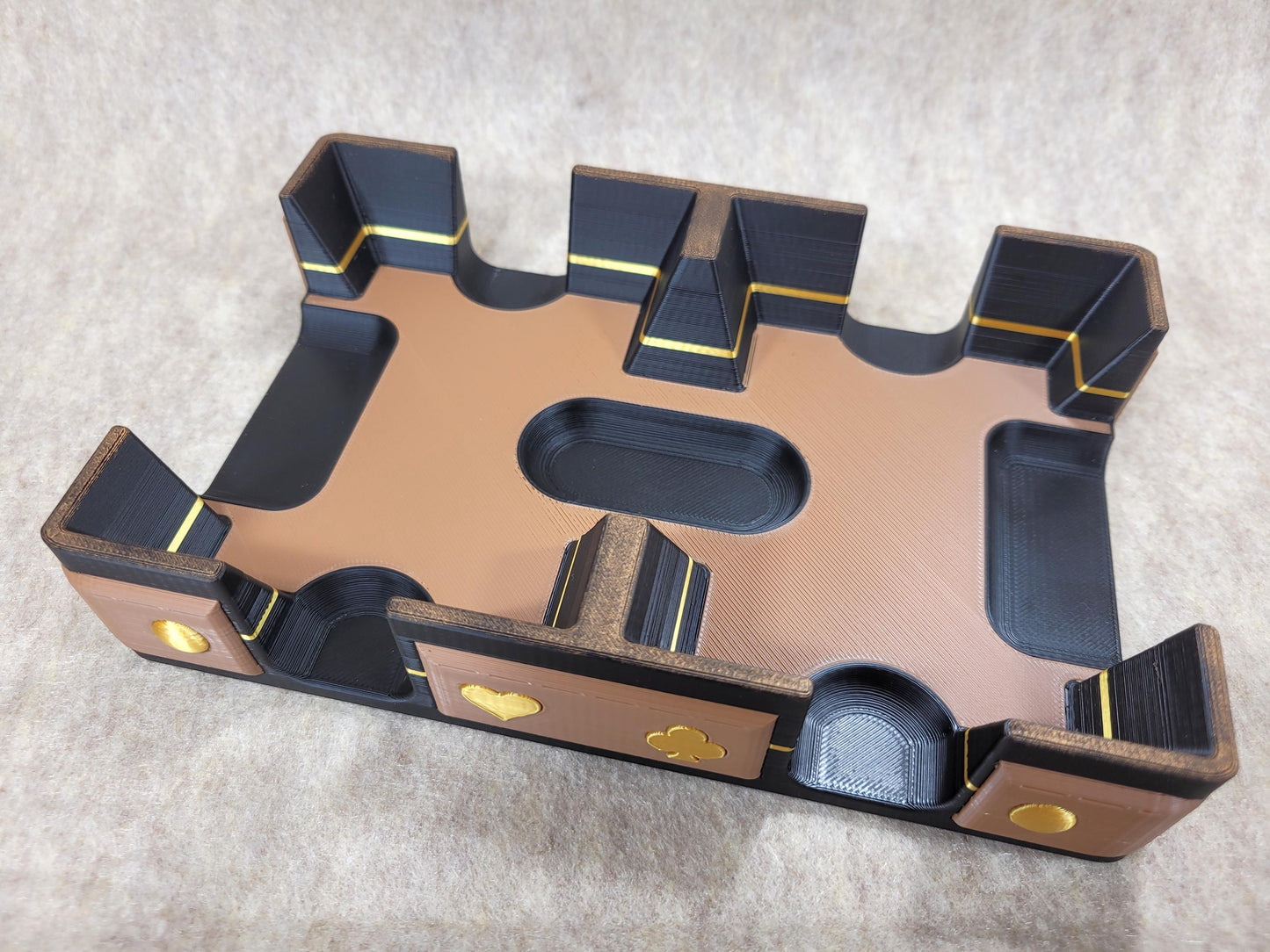 Rustic Gold or Silver Style Playing Card Tray: Add Hand Gild, or Faux Anaconda Bottom