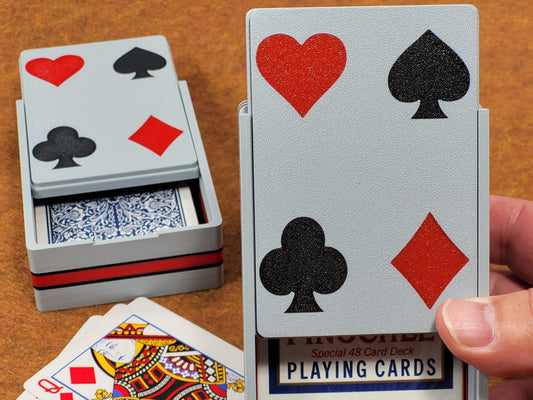 Custom Card Player Card Box: Plastic Single or Double Playing Card Deck Holder